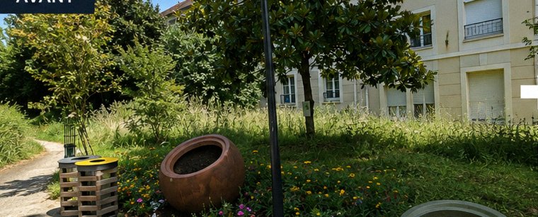 Création de parterres — avant