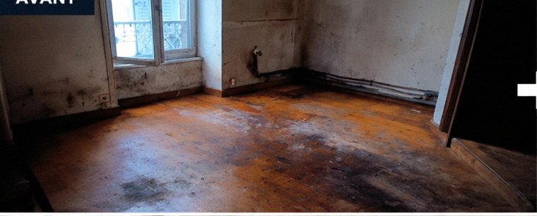 Rénovation de parquet — avant